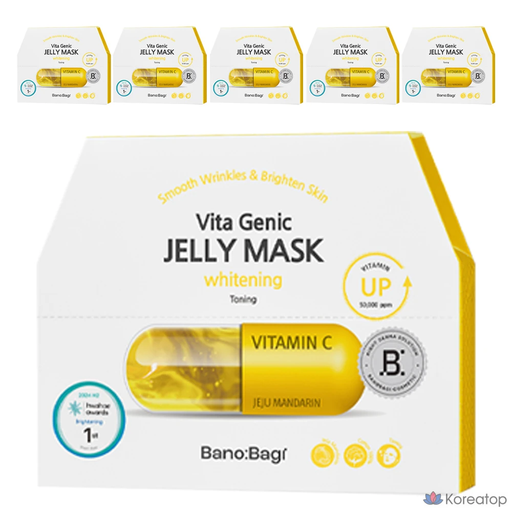 Тканевая маска для лица Banobagi Vita Genic Jelly Whitening Mask, 10 шт., 6 шт.