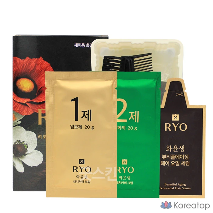 Крем для окрашивания седины Ryo Hwayunsaeng, оттенок 4.0/5.0, 1 шт.