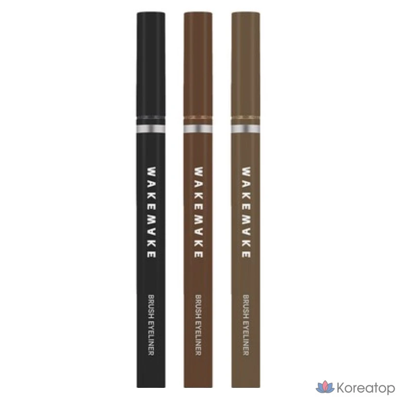 Подводка для глаз WAKEMAKE Iron Wall Brush Liner, оттенок Black, 2 шт.