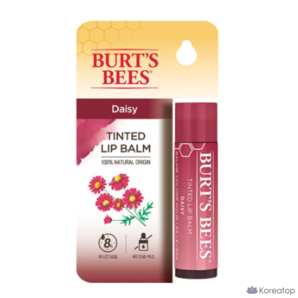 Тонированный бальзам для губ Burt's Bees 4,25 г, Daisy (красный коралл), 1 шт.