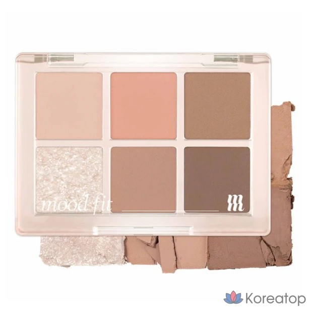 Палетка теней MERZY New Mood Fit, сухая смягчающая, NM1, 1 шт.