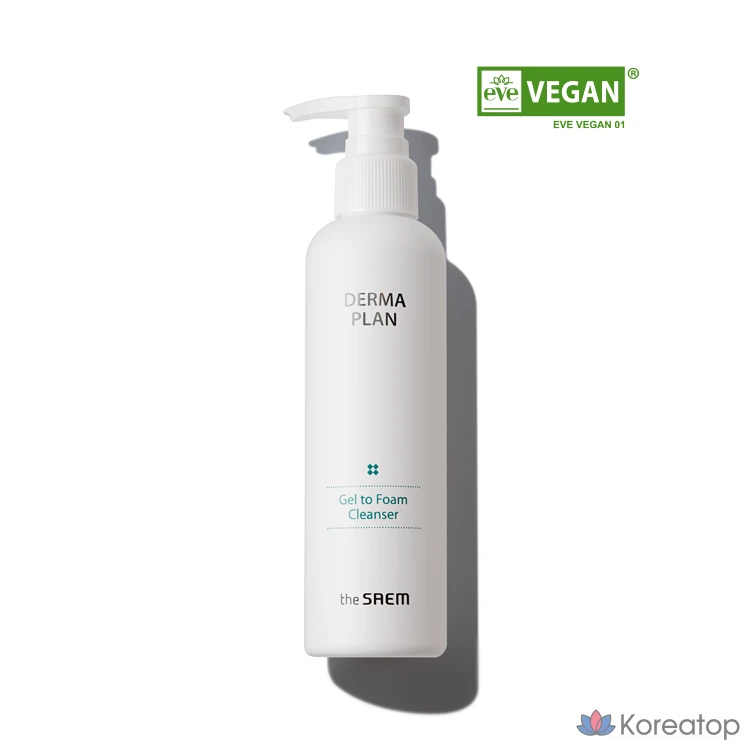 Пенка для умывания The Saem Derma Plan Gel to Foam Cleanser, 180 мл, 1 шт.