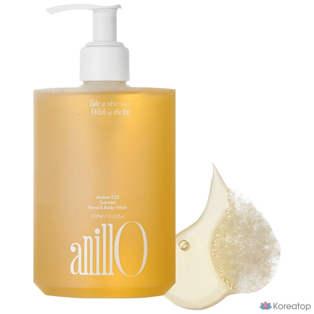 Веганский гель для душа и мытья рук Anillo Amber 528, древесно-цитрусовый аромат, 1 шт., 450 мл