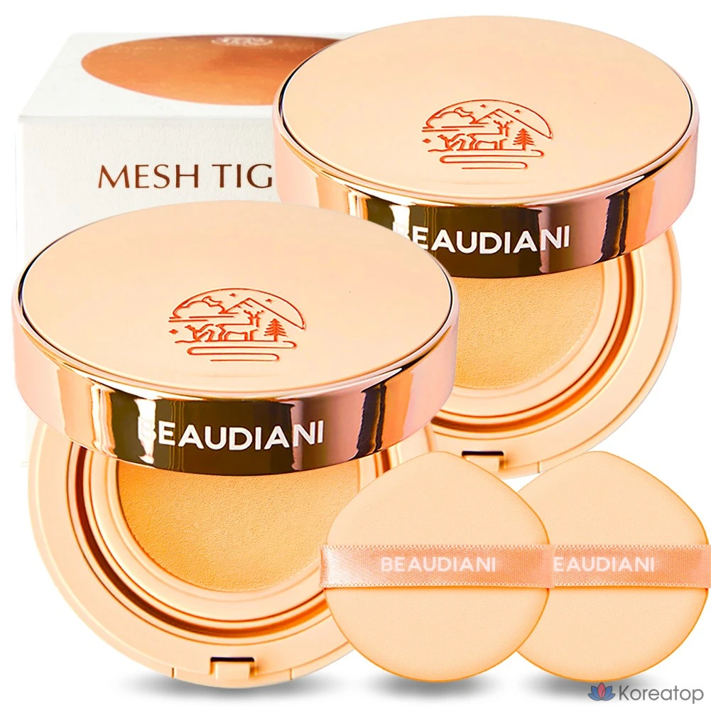 Кушон с сетчатой подушечкой Beaudiani Natural Daily, оттенок 1, 12 г, 2 шт.