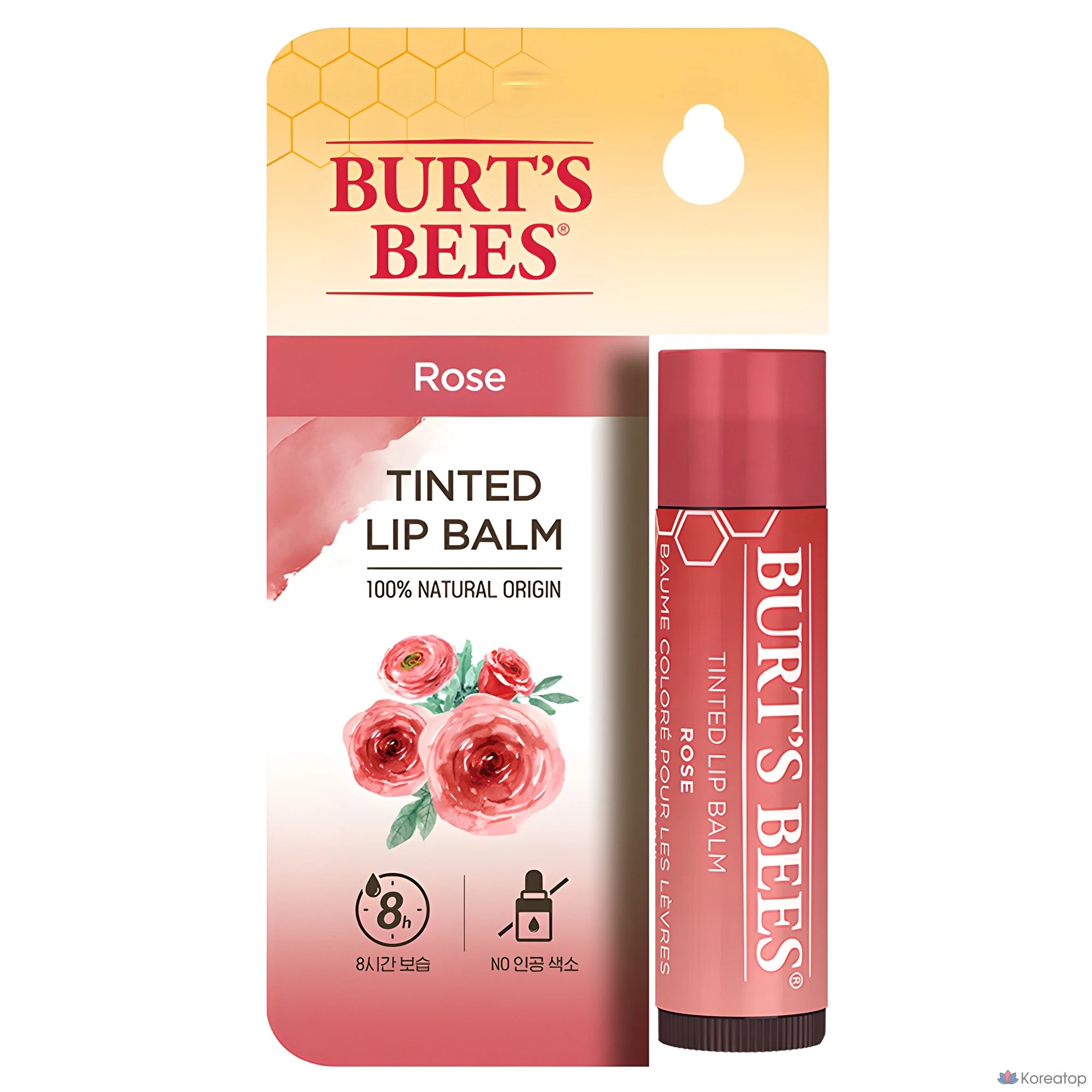 Тонированный бальзам для губ Burt's Bees, розовый, 4,25 г, 1 шт.