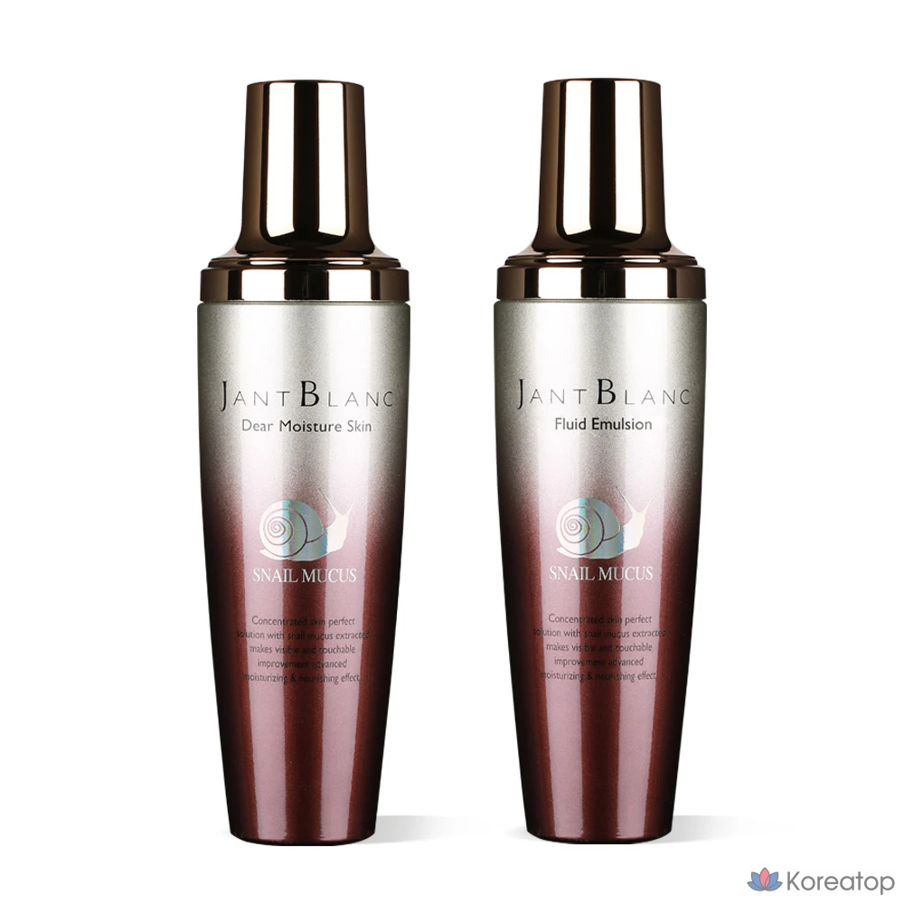 Набор из 2 лосьонов для увлажнения кожи Jant Blanc Snail Mucus, 1 комплект.