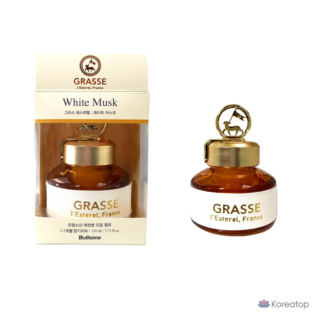 Автомобильный ароматизатор Bullsone Grasse L'Atelier White Musk, 110 мл, 1 шт.