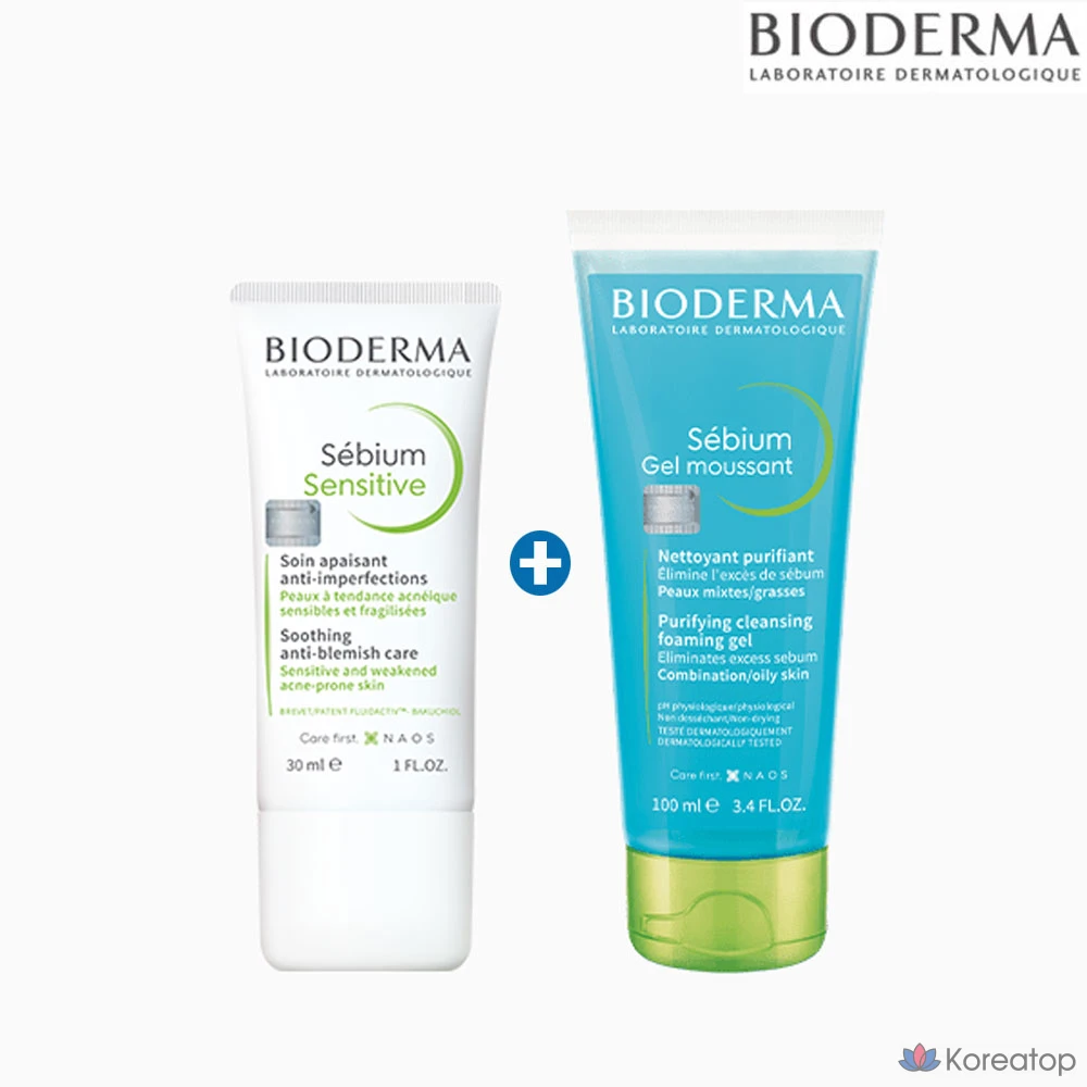 Крем Bioderma Sebium Sensitive 30 мл + гель Musang 100 мл, 1 шт.