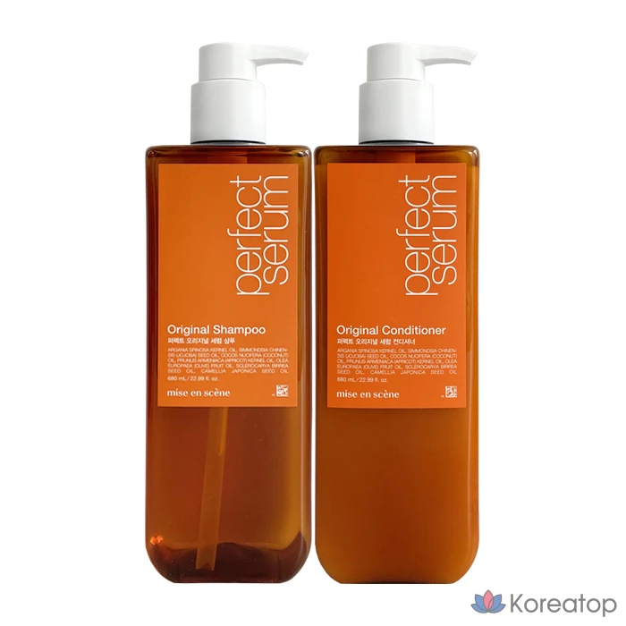 Шампунь и кондиционер Mise en Scene Perfect Original Serum Shampoo + Conditioner, 680 мл, 1 шт.