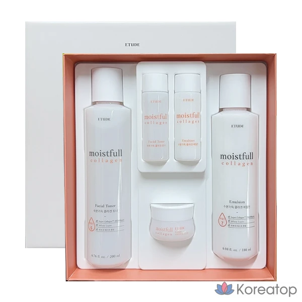 Набор для ухода Etude House Moistfull Collagen 2-piece Set (Toner + Cream), 1 шт.