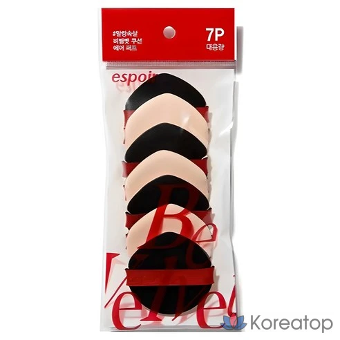 Кушон для лица c матовым покрытием Espoir Non-velvet Air Puff 7p, разноцветная