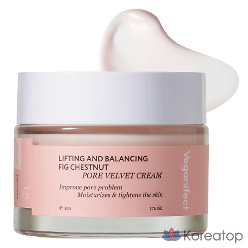 Увлажняющий крем для сужения пор Veganifect Lifting & Balancing Moisturizing Pore Velvet Cream, 50 г, 1 шт.