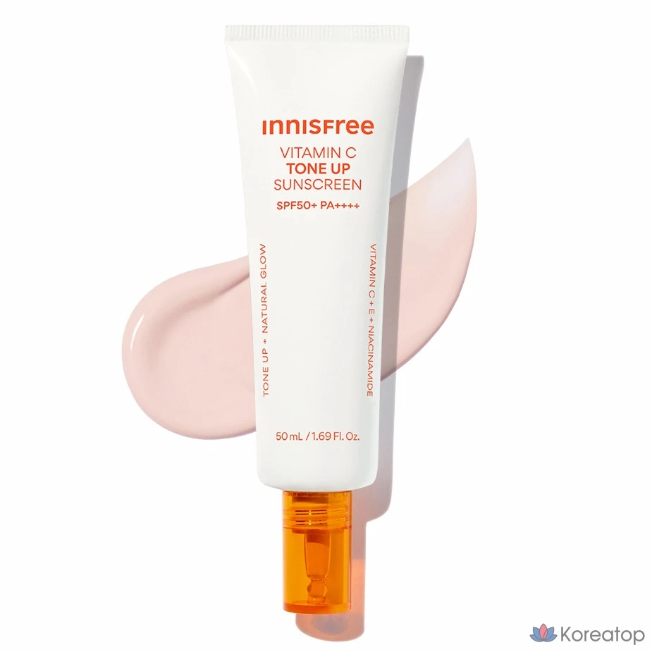 Солнцезащитный крем Innisfree Vitamin C Spot Tone Up Sunscreen SPF50+ PA++++, 50 мл, 1 шт.