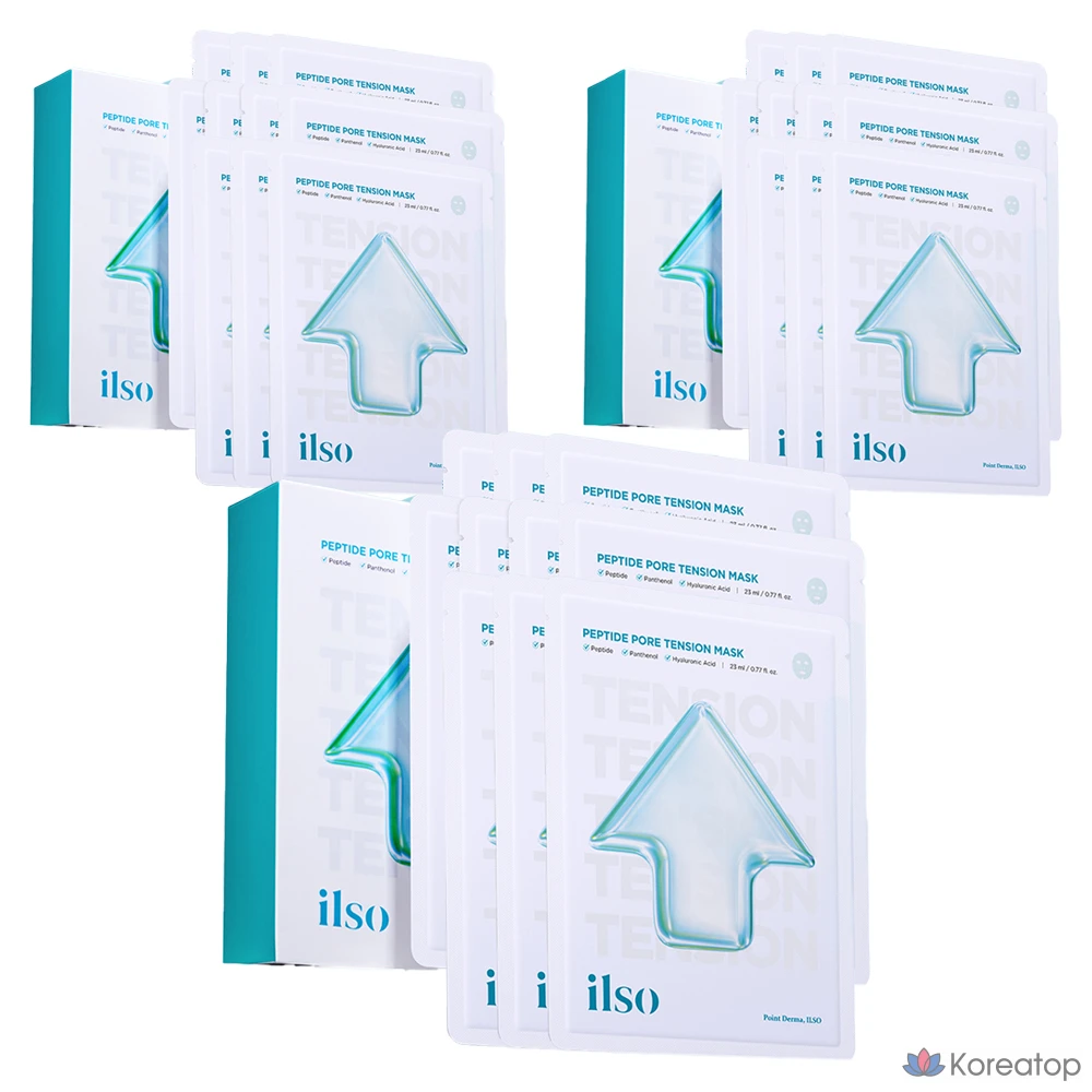 Пептидные маски для сужения пор Ilso, 3 упаковки, 10 штук