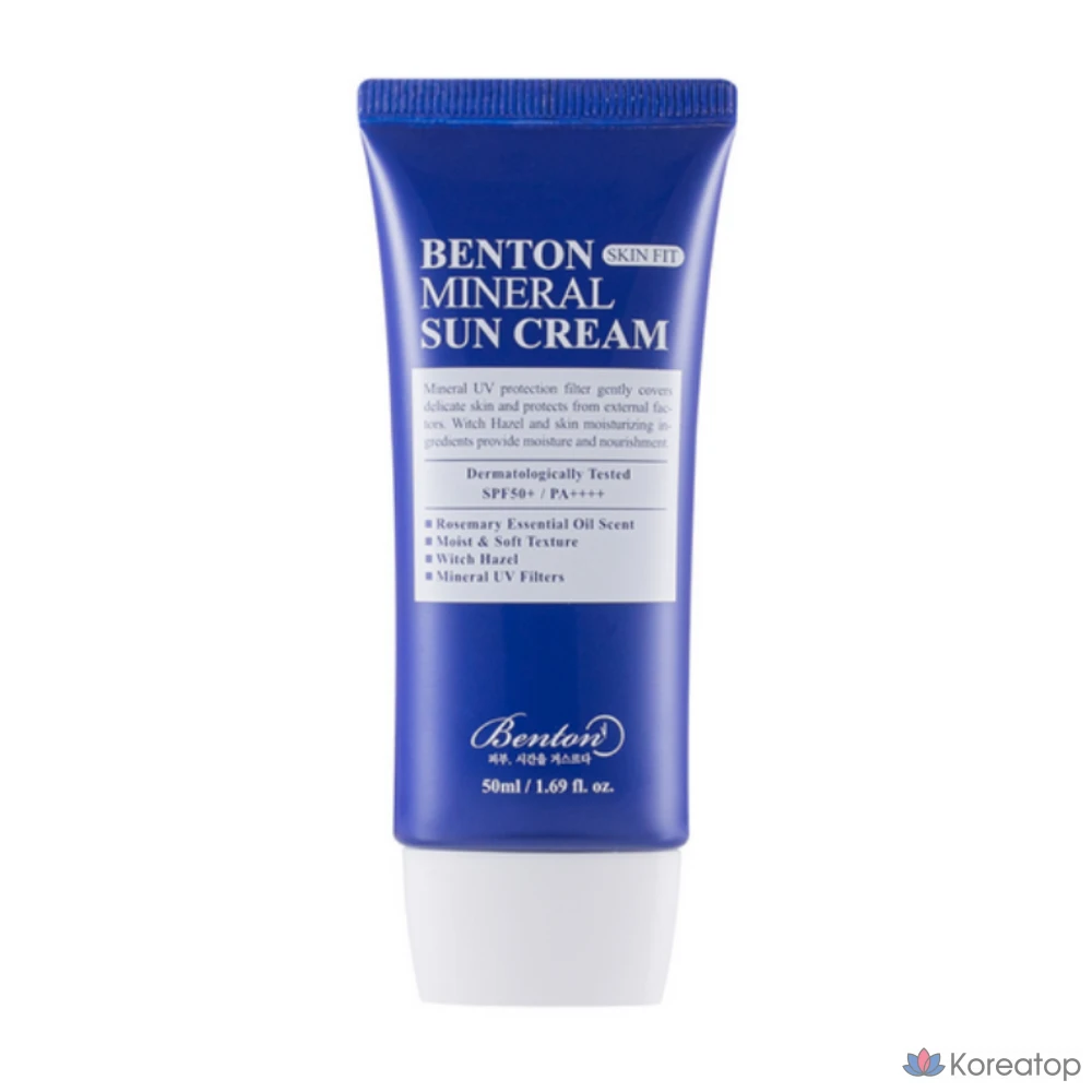 Солнцезащитный крем Benton Skin Fit Mineral Sun Cream SPF50+ PA++++, 50 мл, 1 шт.