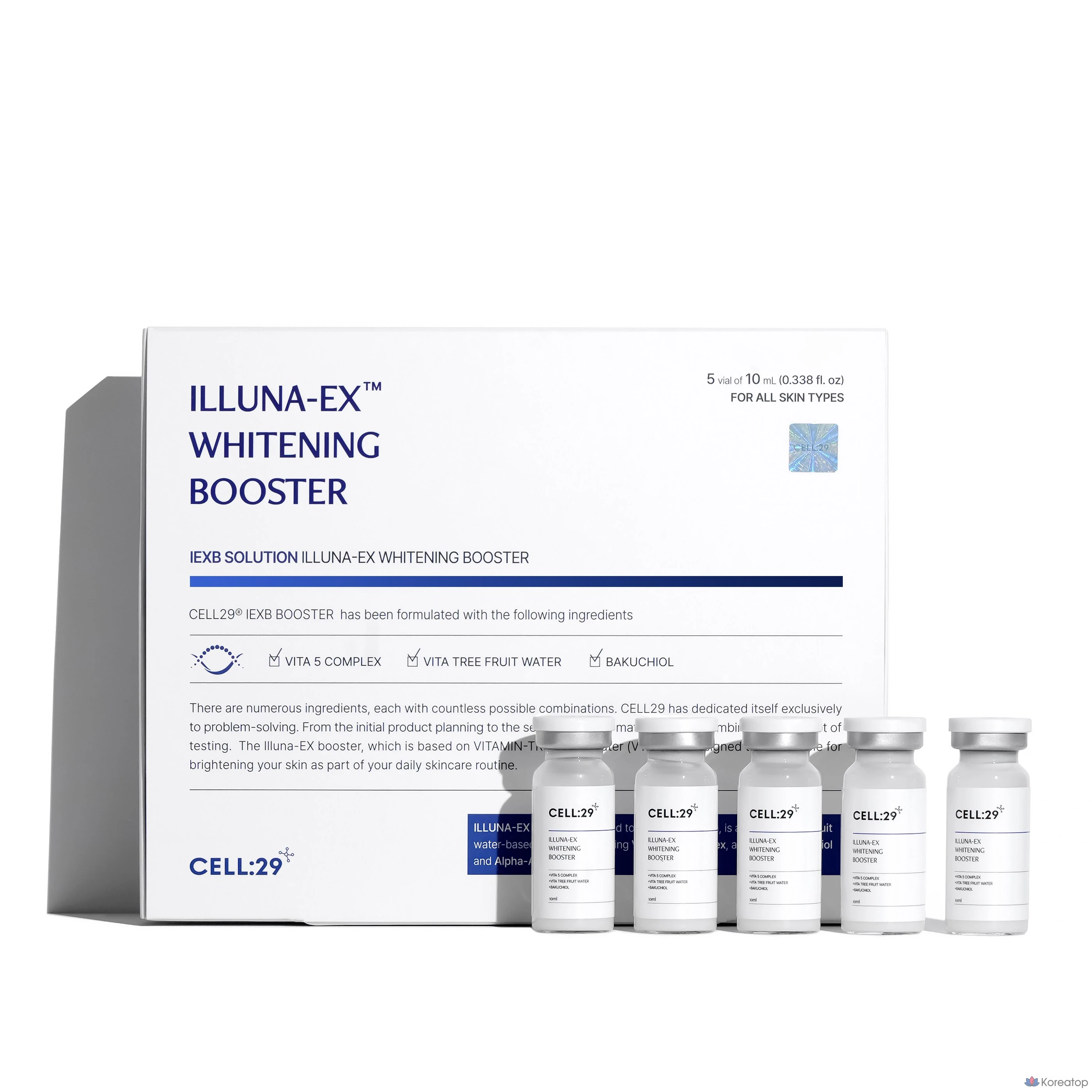 Ампульная сыворотка Cell29 Illuna EX Booster Ampoule White Tone Lifting, 50 мл, 1 шт.