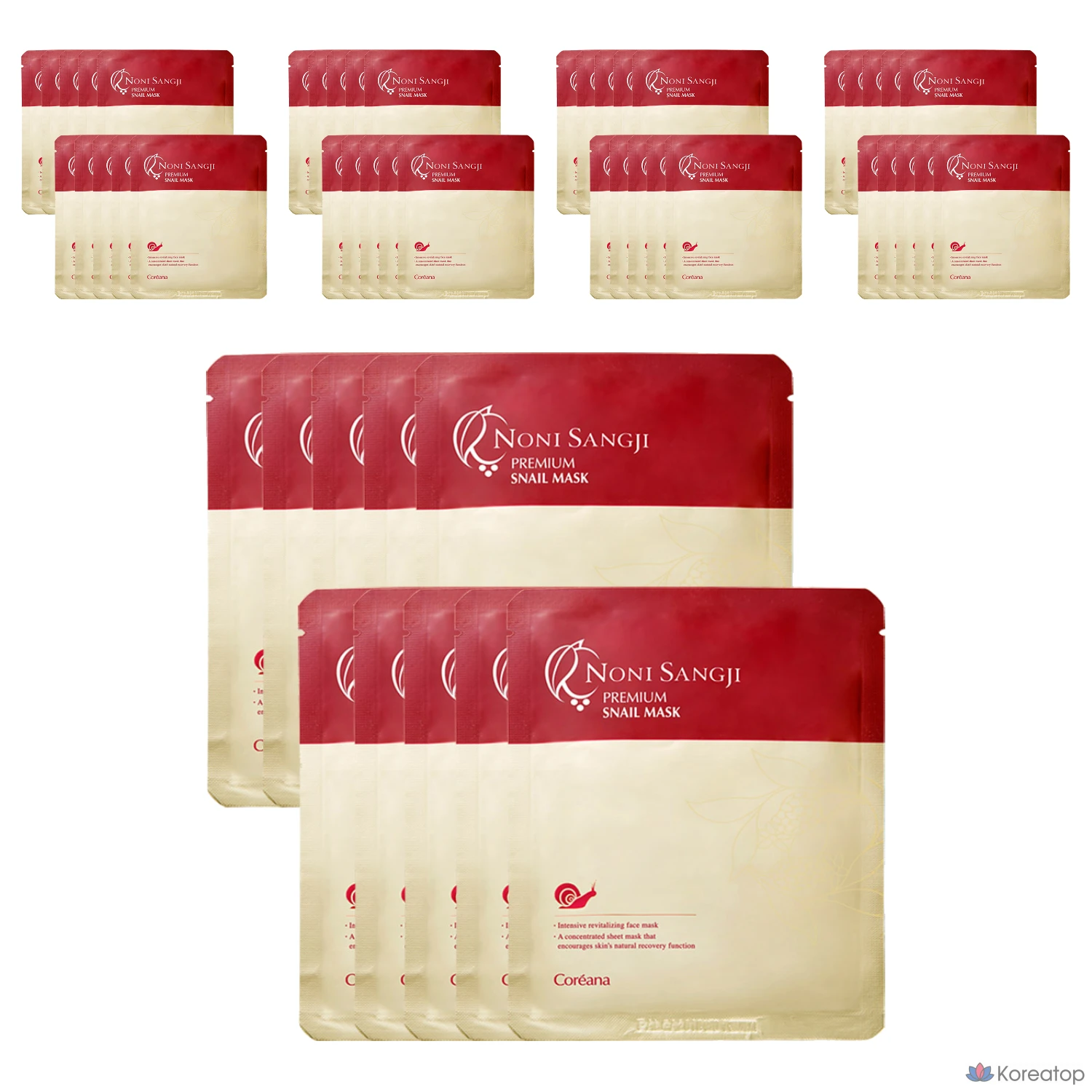 Тканевая маска для лица Coreana Noni Sangji Premium Snail Mask, 50 шт.