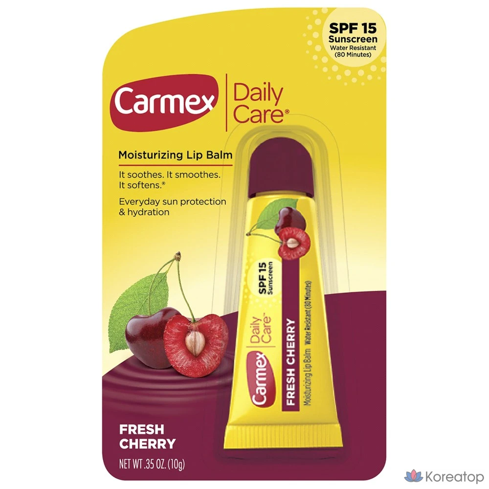 Увлажняющий бальзам для губ Carmex Daily Care со вкусом свежей вишни, 1 шт.