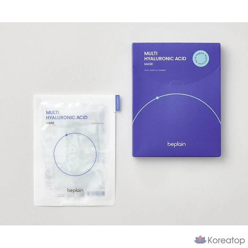 Тканевая маска для лица Beplain Multi Hyaluronic Acid Mask, 25 мл, 25 шт.