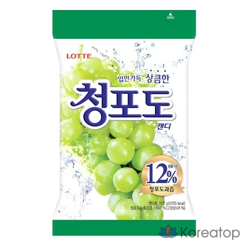 Конфеты Lotte Wellfood со вкусом зеленого винограда