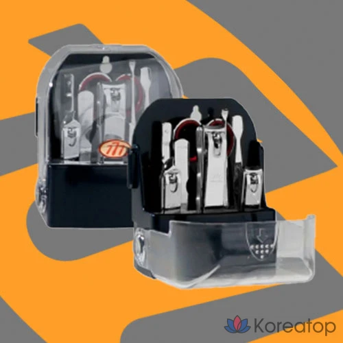 Набор для ухода Three Seven 777 Spaceship Nail Clipper 8-piece Set, Silver, 1 шт.