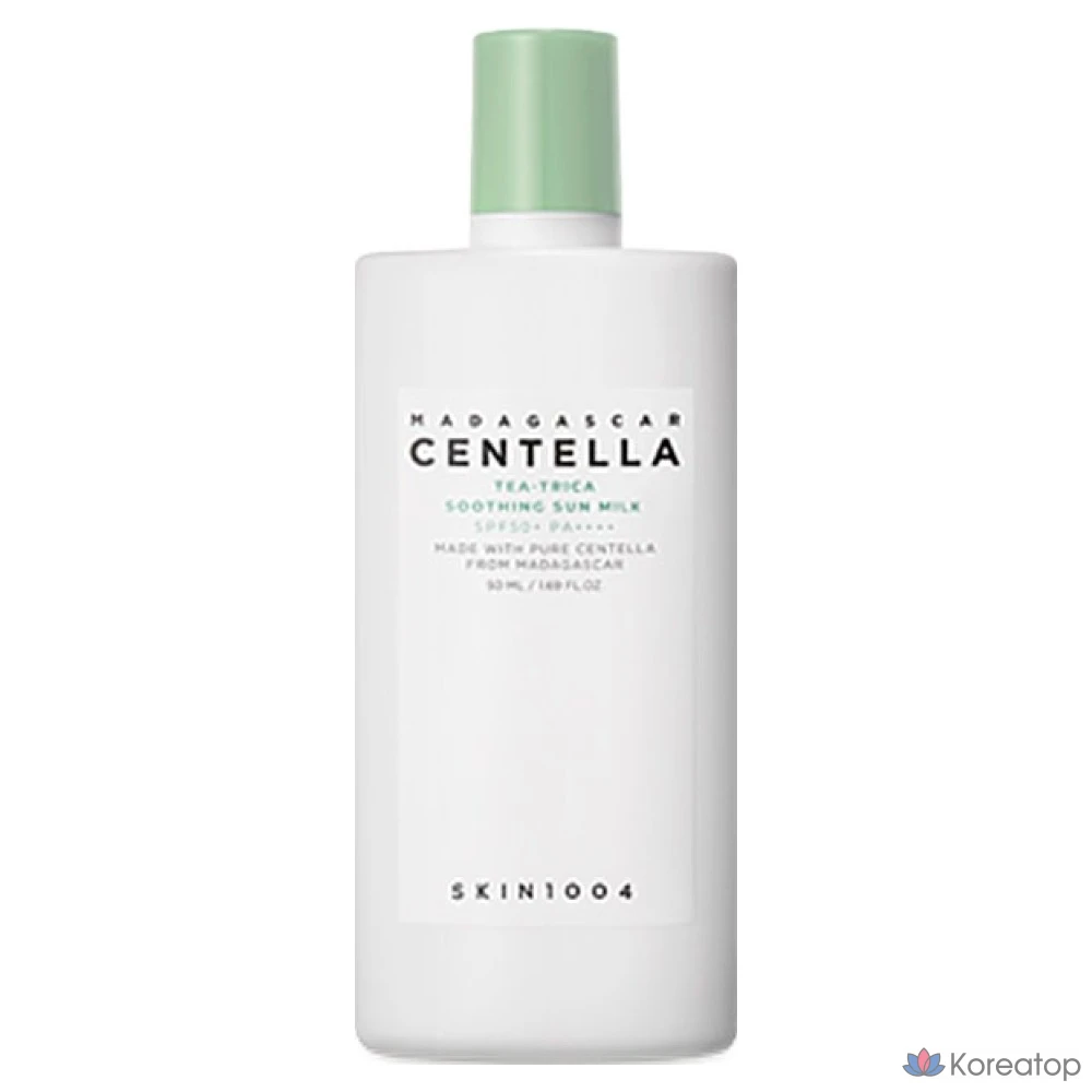 Солнцезащитное успокаивающее молочко Skin1004 с экстрактом центеллы чайной мадагаскарской, SPF50+ PA++++, 50 мл, 1 шт.