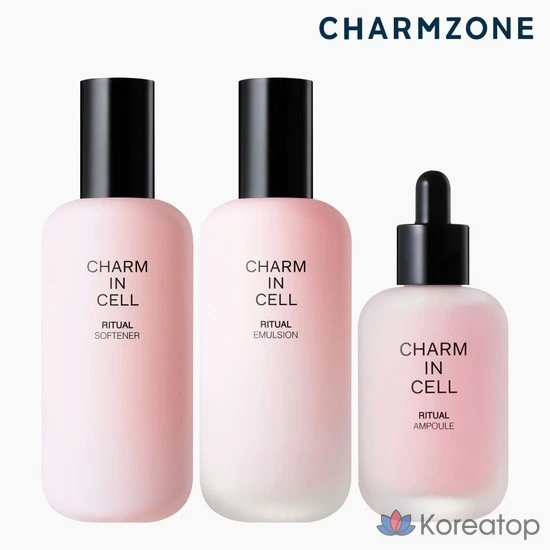 Набор для ухода Charmzone Charmzone In Cell Ritual 3-piece Set (Softener 1 + Emulsion 1 + Ampoule 1), 1 шт.