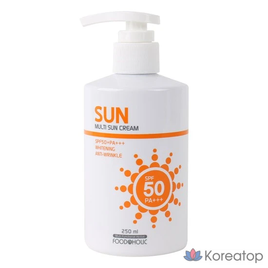 Солнцезащитный крем FoodaHolic Multi Sun Cream SPF50 PA+++, 250 мл, 1 шт.