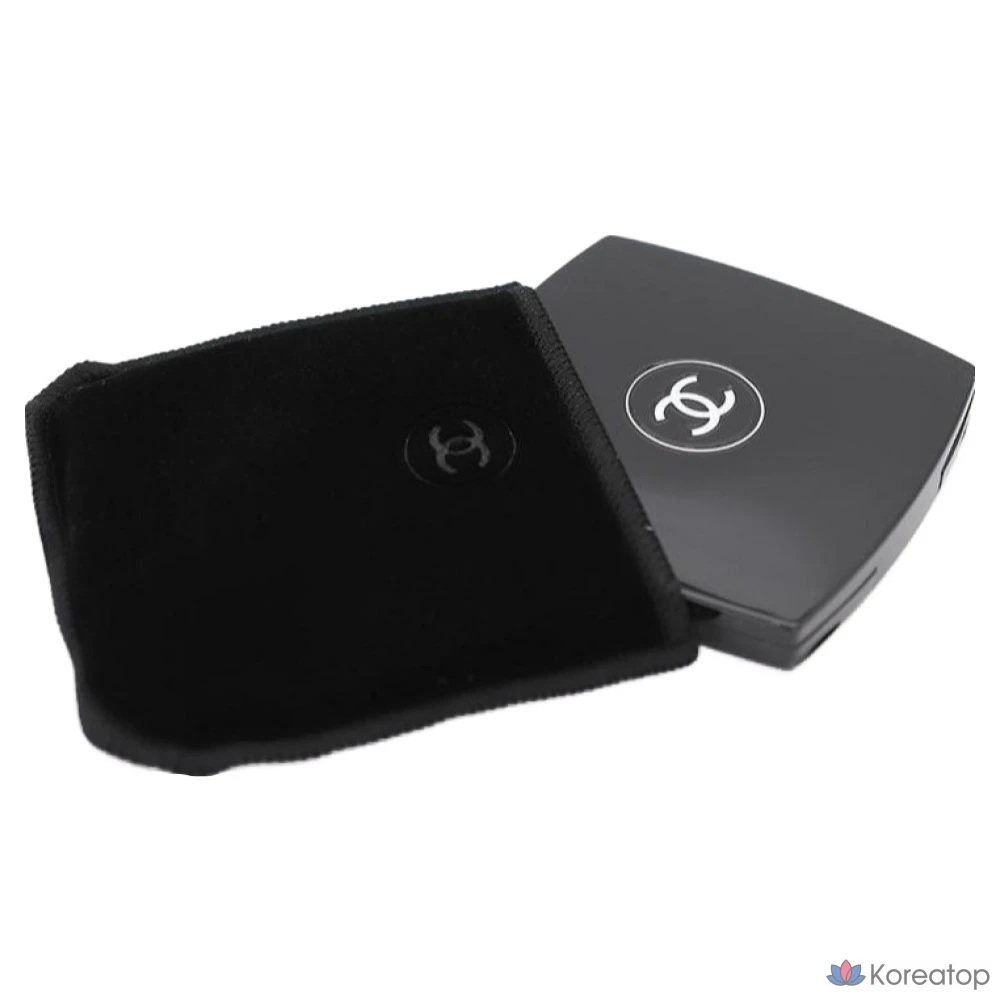 Компактное зеркало Chanel Mirroir Double Facette для ретуши, черное, 1 шт.