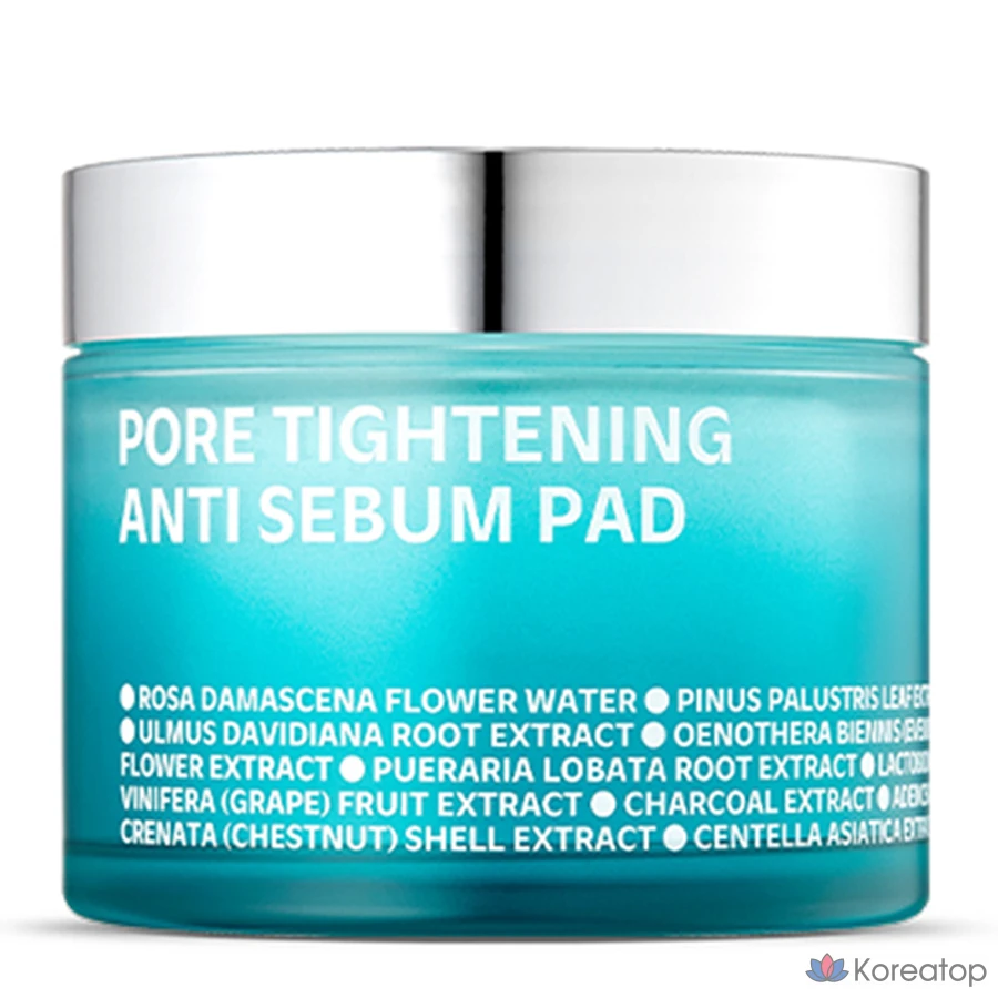 Подушечки для сужения пор Isoi против избыточного выделения кожного сала, 60 шт., 60 листов, 1 упаковка.