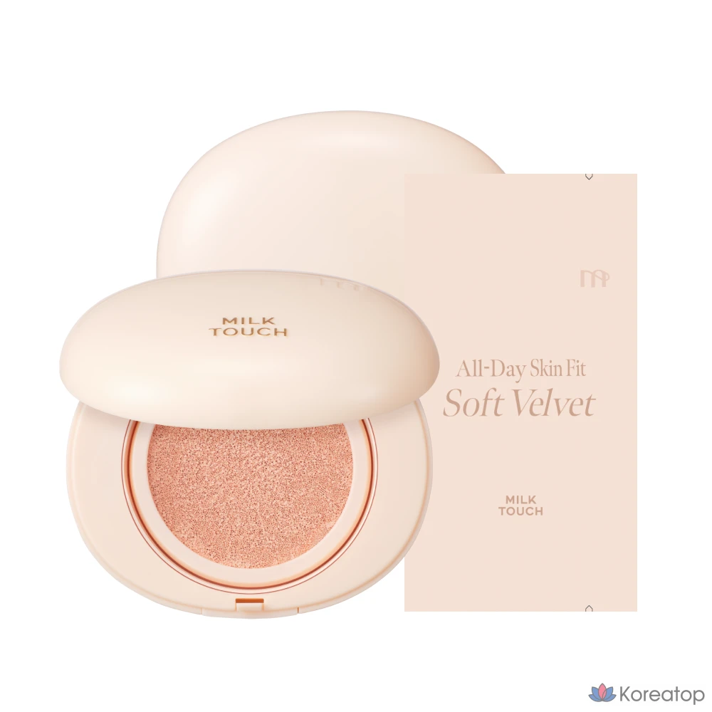 Milk Touch All Day Skin Fit Soft Velvet Cushion, 1 шт., цвет 2. Ванильно-слоновая кость
