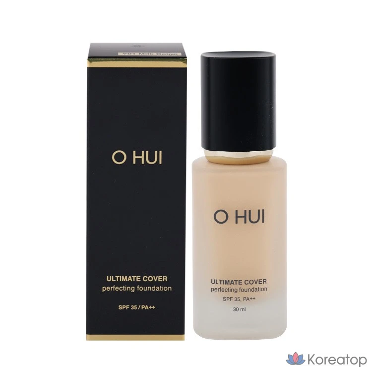 Фундамент Ohui Ultimate Cover Perfecting Foundation, оттенок Y01 Milk Beige, 30 мл, 1 шт.