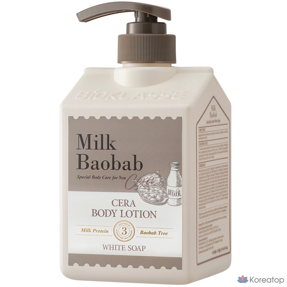 Лосьон для тела Milk Baobab Cera White Soap, 600 мл, 1 шт.