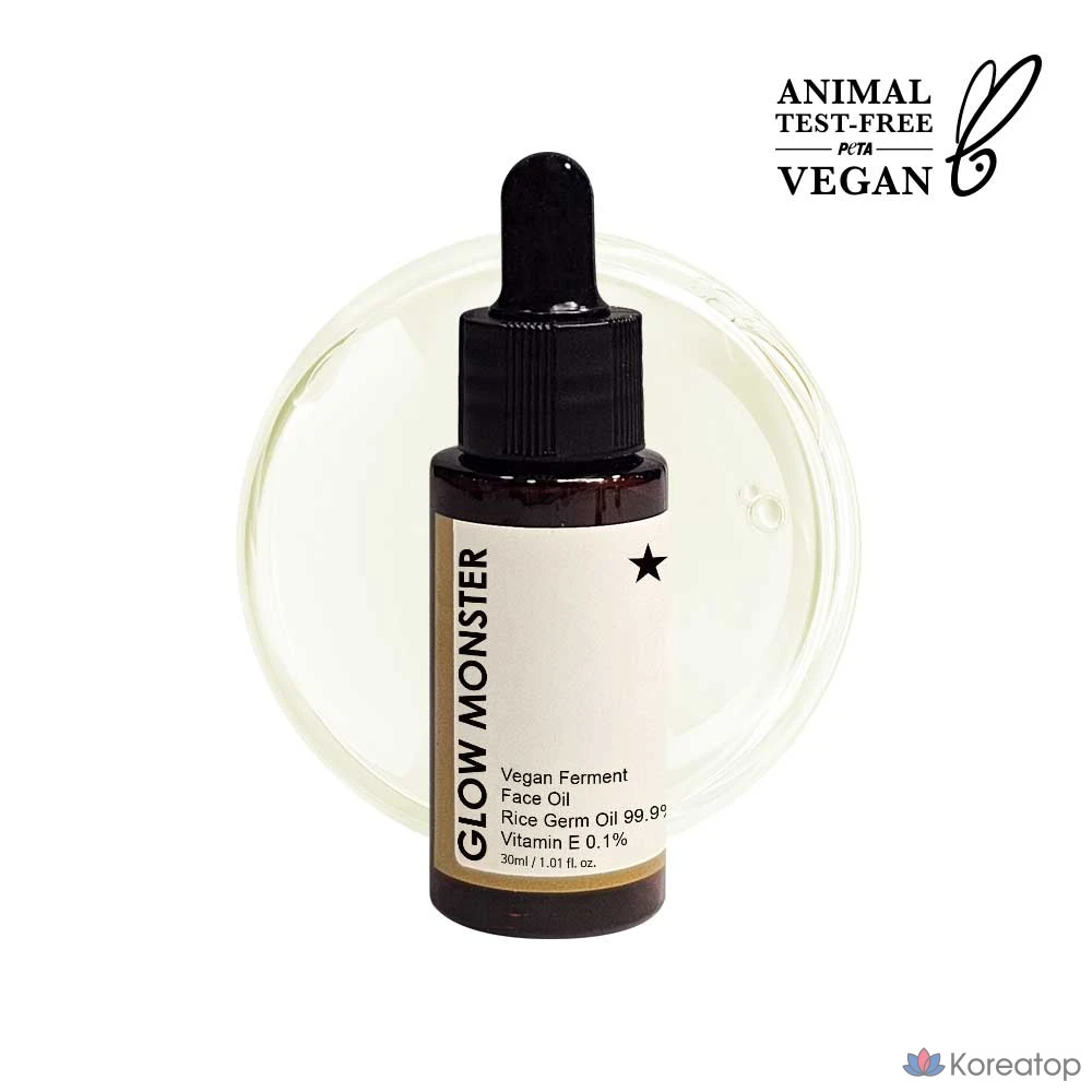 Веганское ферментированное масло для лица Glow Monster, 30 мл, 1 шт.