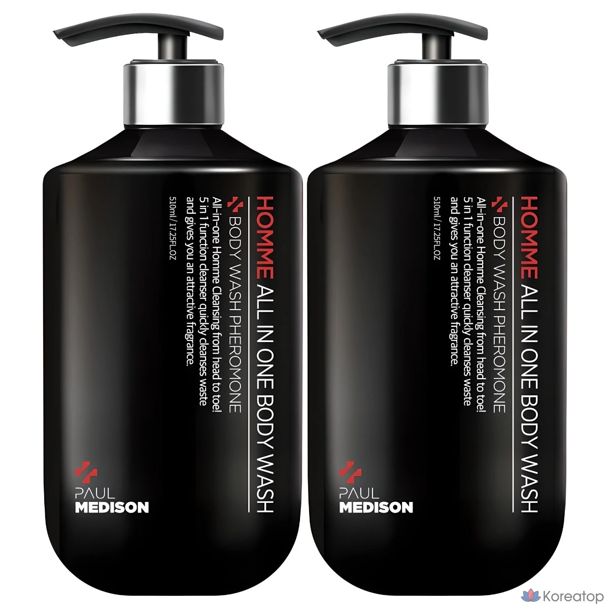 Гель для душа PAUL MEDISON All-in-One с феромонами, 510 мл, 2 комплекта