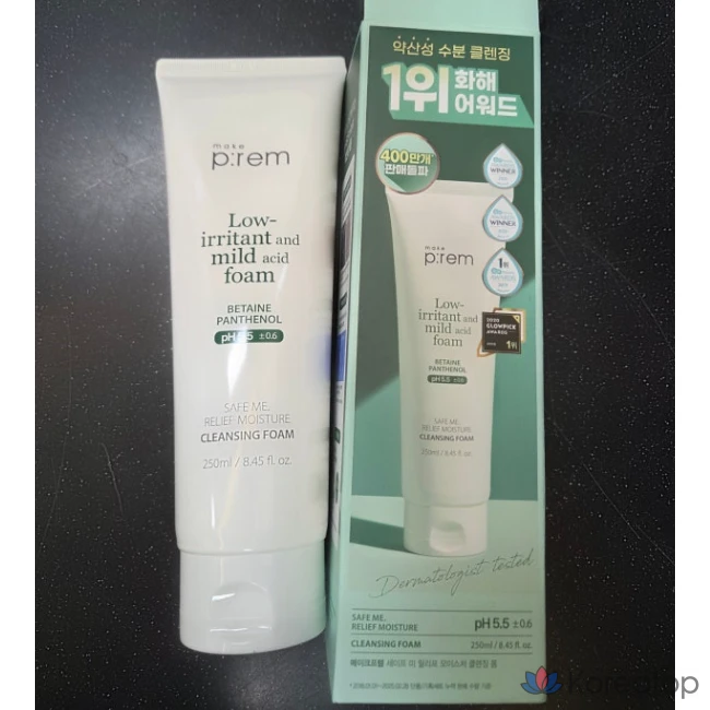 Очищающая пенка MAKE P:REM Safe Me Relief Moisture, 250 мл, 1 шт.