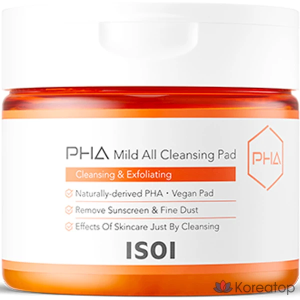 Очищающие подушечки Isoi Paha Mild All, 230 г, 60 листов, 1 упаковка.