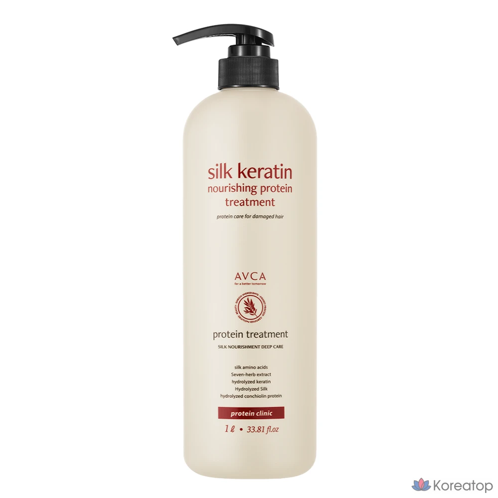 Питательная протеиновая маска для лица AVCA Silk Keratin, 1 л, 1 шт.