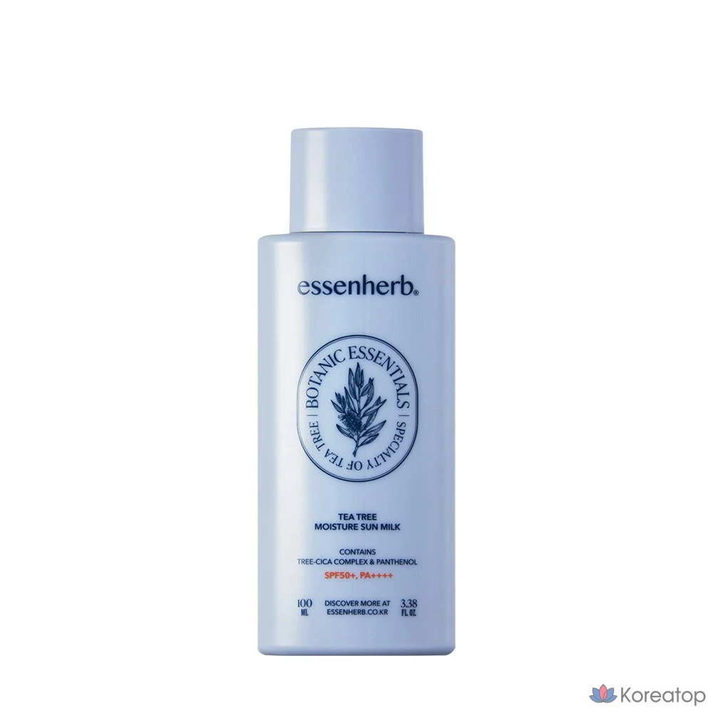 Солнцезащитный крем EssenHerb Tea Tree Moisture Sun Milk SPF50+ PA++++, 100 мл, 1 шт.