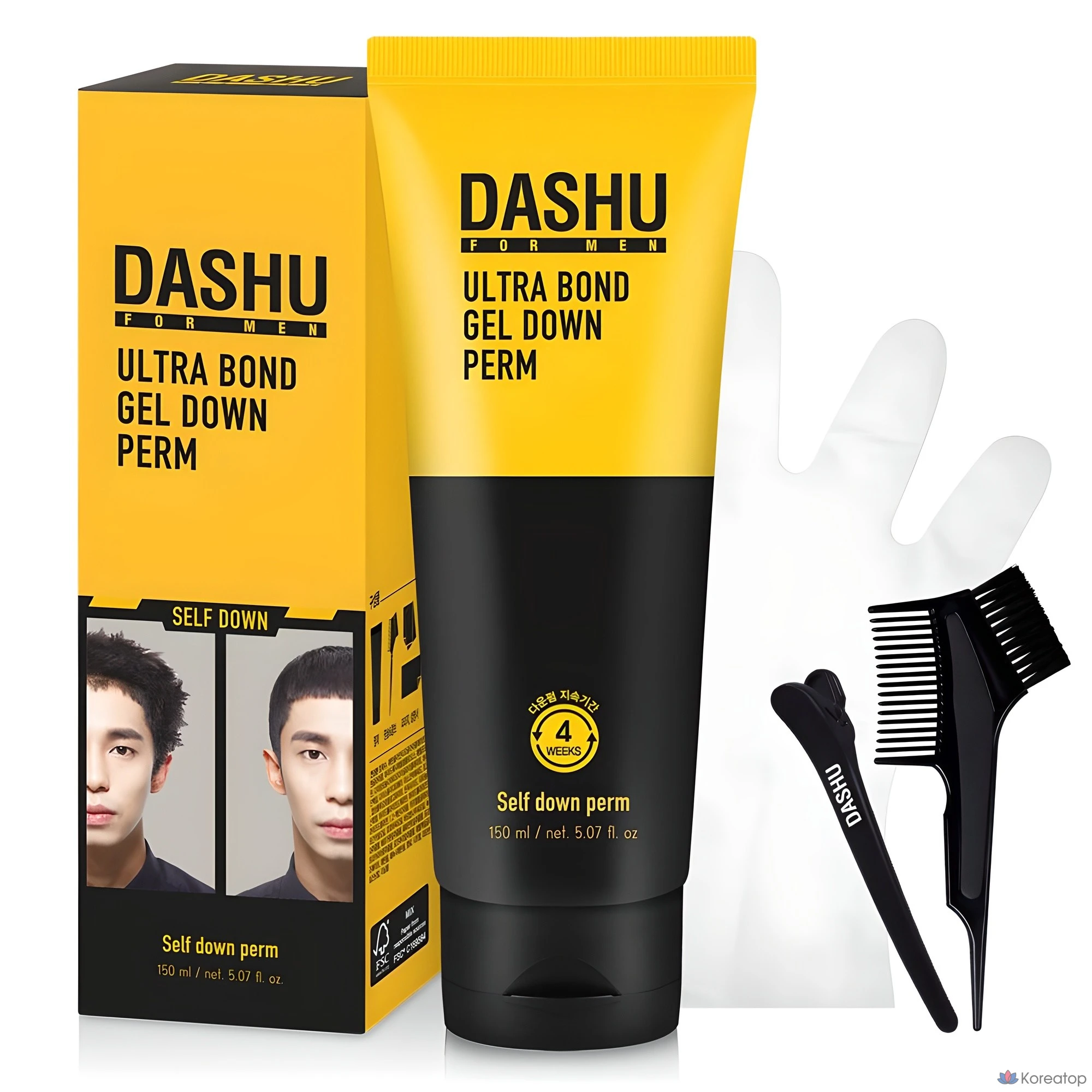 Dashu For Men Ultra Bond Gel Down Perm Set для укрепления волос, 100 мл, 1 шт.