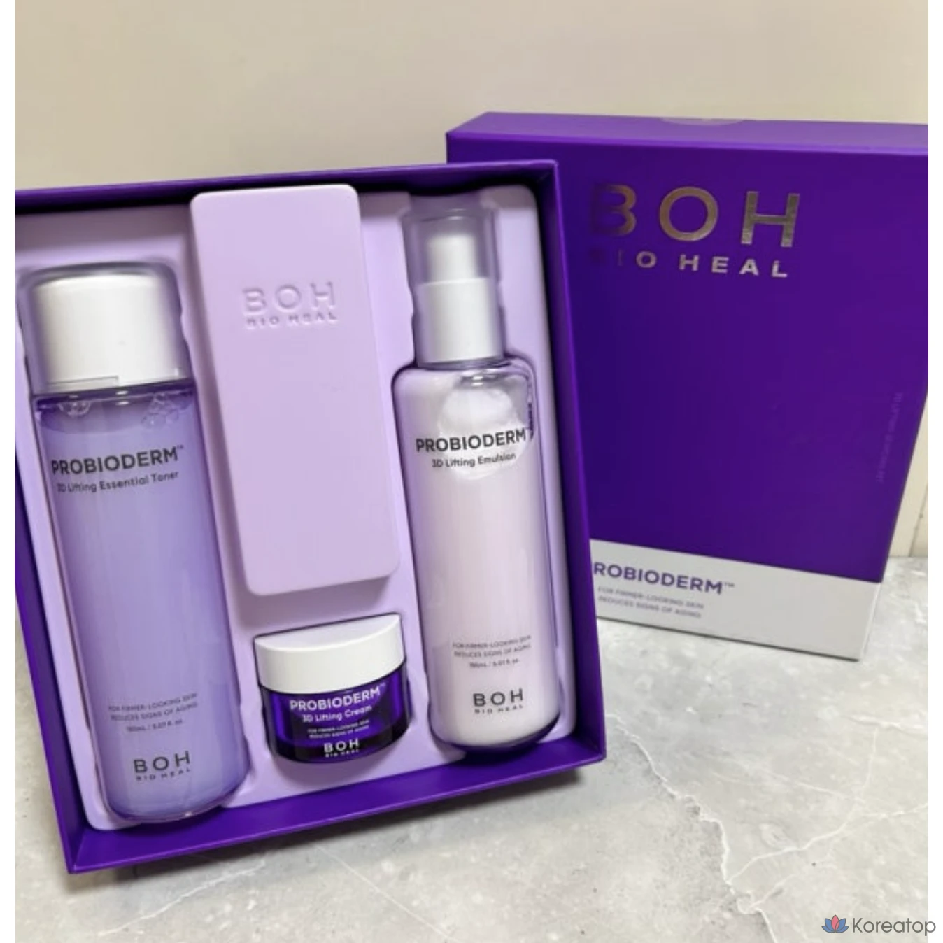 Набор для ухода Eunyul Biohealo Probioderm 3D Lifting Skincare 2-piece Set (Essential Toner + Emulsion + Cream), 1 шт.