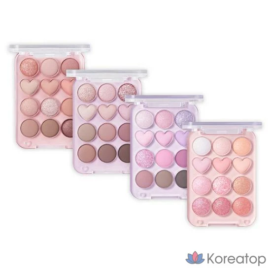 Палитра теней для век Colorgram Eyentorial Eye Palette Pin Point Eyeshadow Palette 4type, оттенок Pink Plus Mauve Is Love, 1 шт.