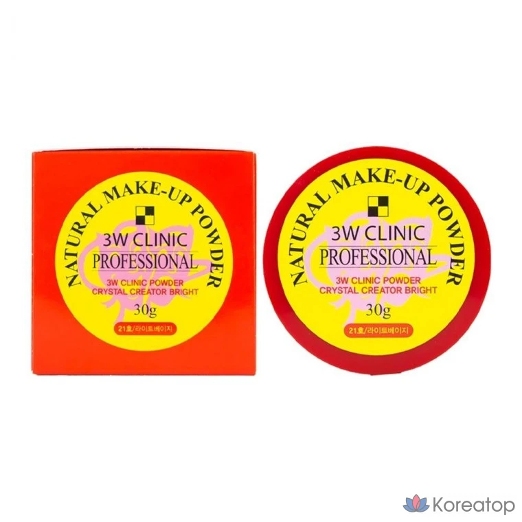Пудра для лица 3W Clinic CB Natural Makeup Powder, оттенок 21, 30 г, 1 шт.