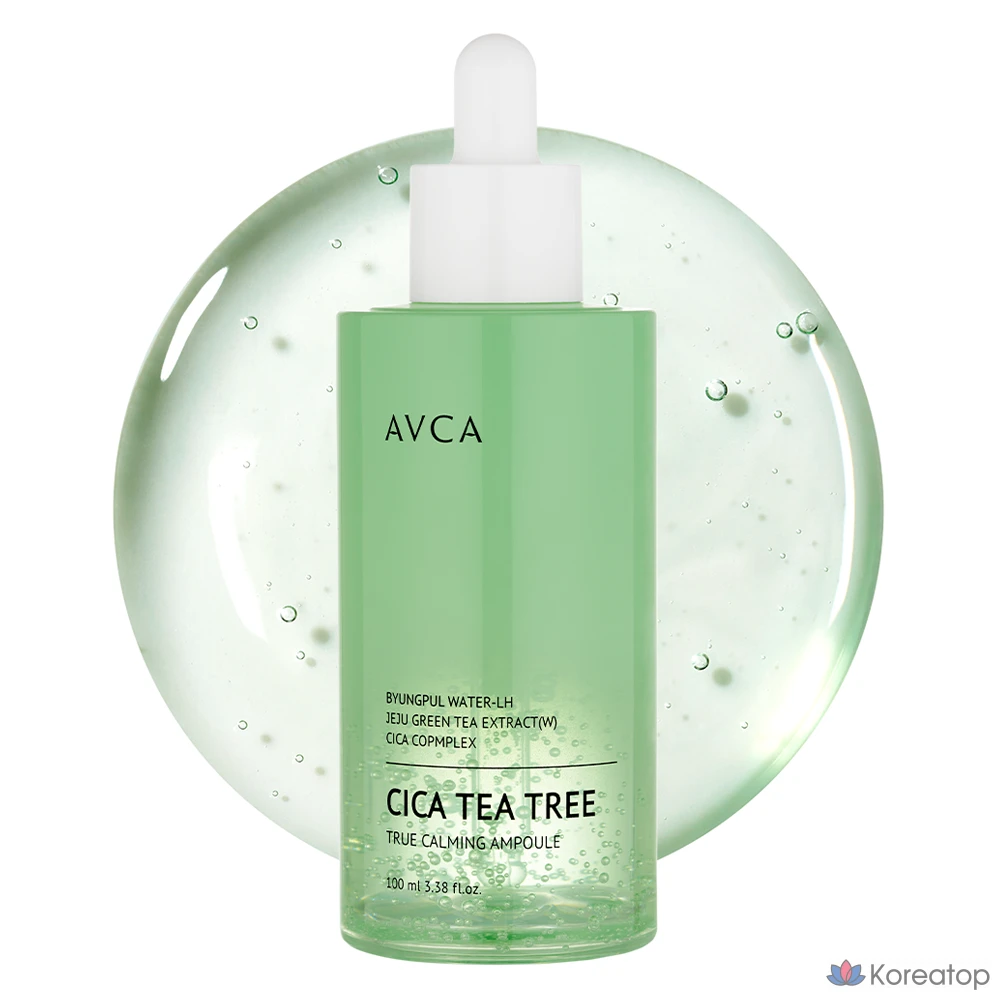 Успокаивающая ампула AVCA True Calming Cica Tea Tree, 100 мл, 1 шт.