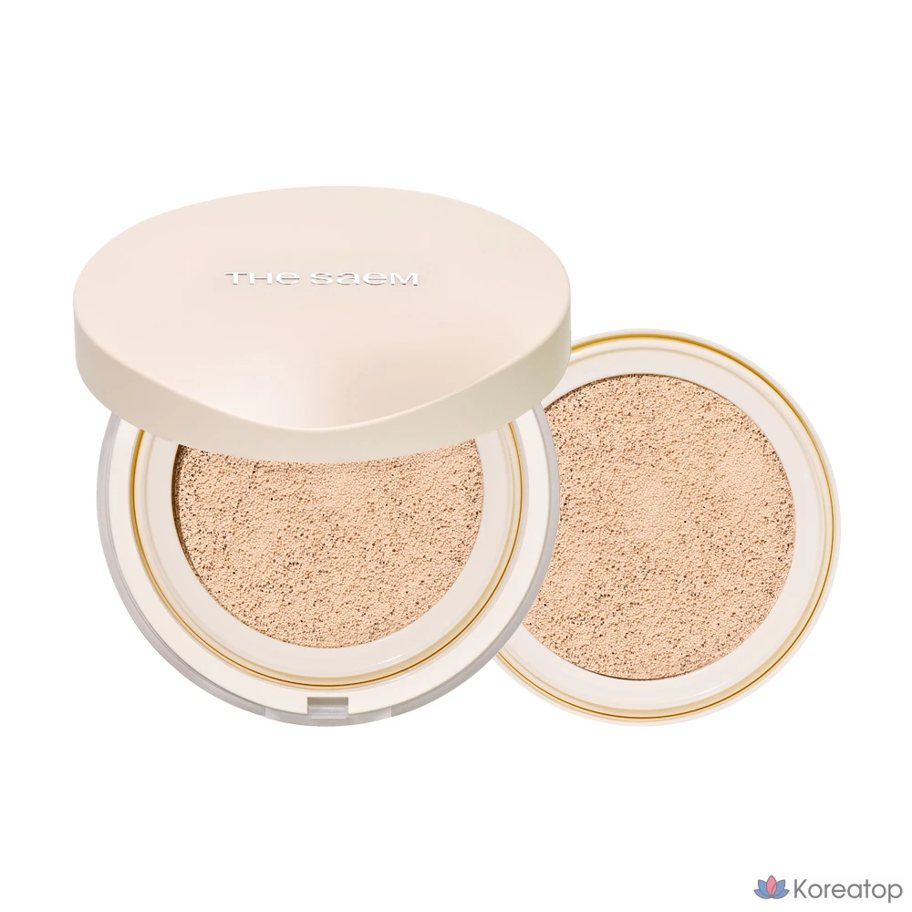 Консилер-кушон The Saem Cover Perfection Concealer Cushion Renew, оттенок 1.0 Clear Beige, 12 г + 12 г, 1 шт.