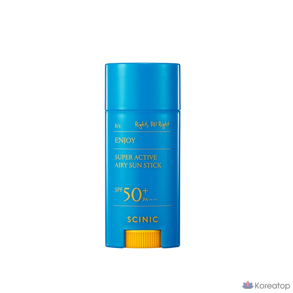 Солнцезащитный стик SCINIC Enjoy Super Active Airy Sun Stick SPF50+ PA++++, 15 г, 1 шт.