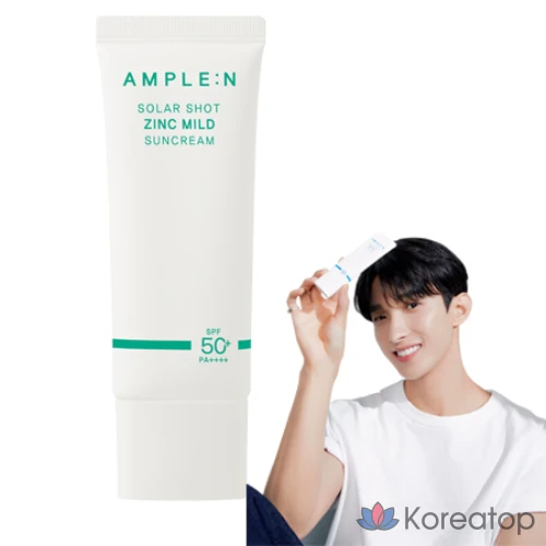 AMPLE:N Solar Shot Zinc Mild Sunscreen SPF50 PA++++, 40 мл, 1 шт.