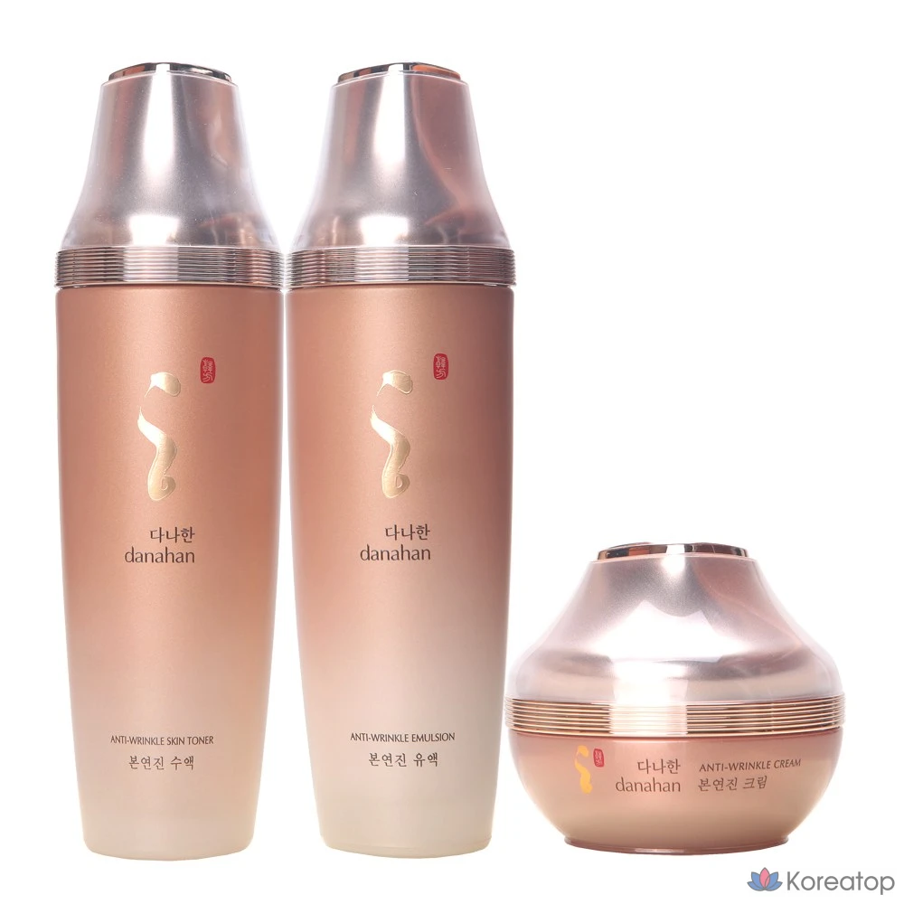 Danahan Bonyeonjin 3 вида (сок + молоко + крем/функциональное средство для разглаживания морщин), 1 шт.