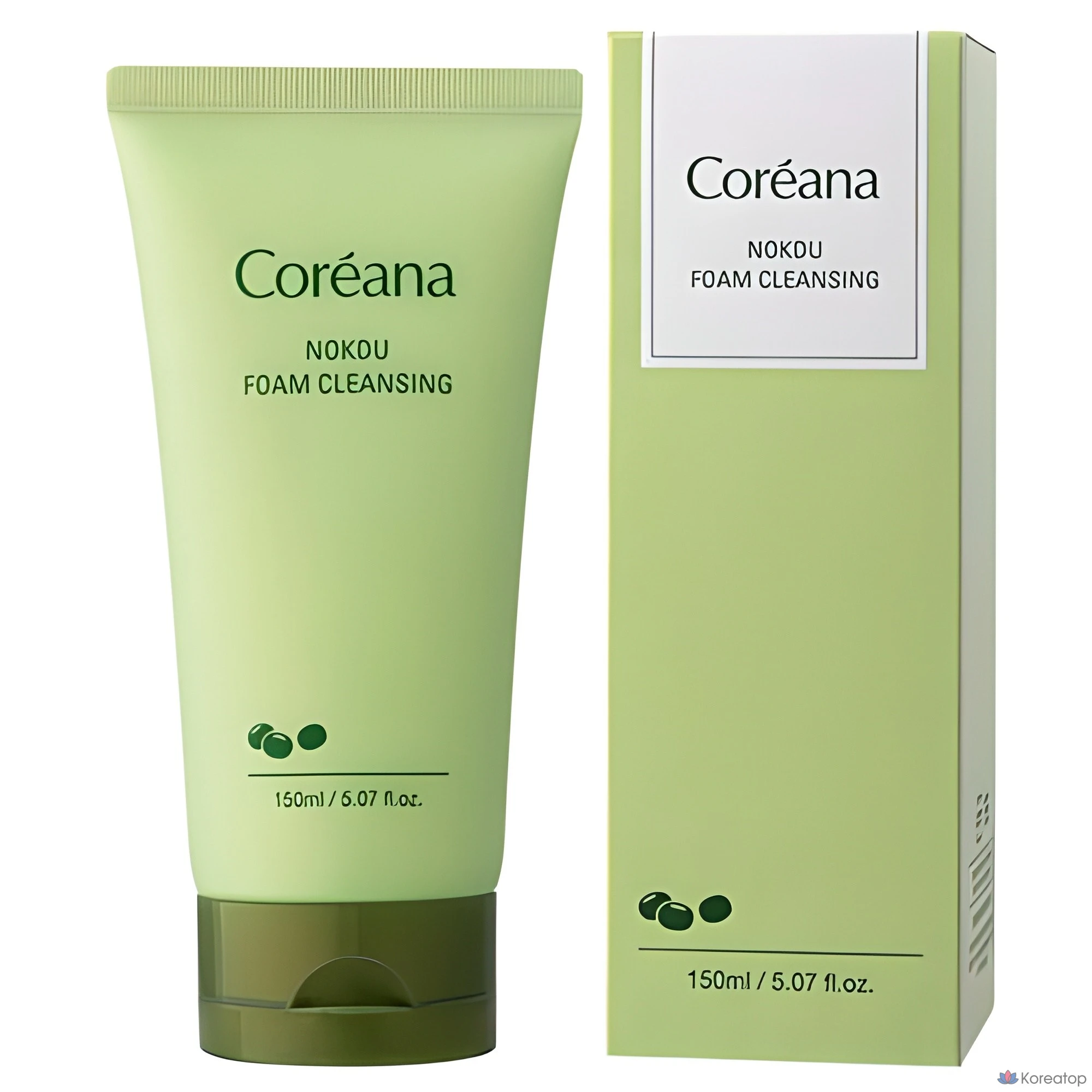 Очищающая пенка для лица Coreana с зелеными бобами, 150 мл, 1 шт.