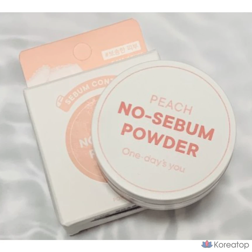Пудра для лица One-Day's You Peach No-Sebum Tone-Up Pearl Pact Powder, 4 г, 1 шт.